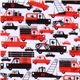 Michael Miller Stoff Haul It rote Autos Abschleppwagen 1
