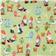 Michael Miller fabric Lawn Art cute gnomes 2