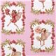Michael Miller fabric Sweet Fairies rosa flower fairy 1