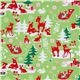 Michael Miller fabric green Yule Critters deer Christmas 2