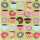 Michael Miller fabric Yummy donuts coffee cups 2