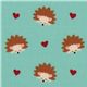 Michael Miller fabric aqua Hedgehog Heaven hearts 1