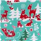 Michael Miller fabric aqua Yule Critters deer Christmas 1