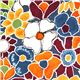 Michael Miller fabric colourful flowers by Laura Gunn 1