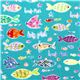 Michael Miller fabric fishies with many colourful fish 3