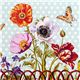 Michael Miller Stoff Blumen Schmetterling Gartenzaun 1