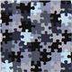 Michael Miller Stoff grau-blaue Puzzle Teile 1