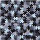 Michael Miller Stoff grau-blaue Puzzle Teile 2
