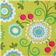 Michael Miller Stoff lime Dancing Flowers Blumen 1