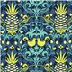 Michael Miller fabric pineapple bird green Patty Young 1