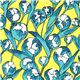 Michael Miller fabric with white flowers by Laura Gunn 1