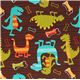Michael Miller flannel fabric Dino Dudes cute dinosaur 1