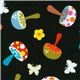 Michael Miller flannel fabric Mini Mushrooms toadstools 2