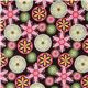 Michael Miller knit fabric Carnival Bloom flowers 2