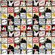 Michael Miller retro comic fabric Kiss me Love 2