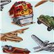 Michael Miller retro fabric Way to Go with car airplane 1