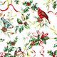 Mistletoe and bird Christmas fabric de Michael Miller 1