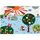 Park Bear Kokka Fabric blue from Japan kawaii half yard 2