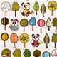 Riley Blake animal fabric with panda bear trees 1