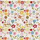 Riley Blake fabric with funny flowers heart leaf 2