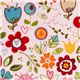 Riley Blake flannel fabric with flowers heart leaf 1