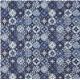 Robert Kaufman fabric with blue flower ornament silver 2