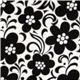 Vera Bradley Stoff schwarz weisse Blumen 0,5m 1