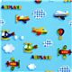 aeroplane fabric for boys helicopter by Kokka 1