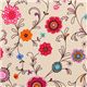 beautiful beige flower Japanese canvas fabric 1