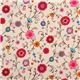 beautiful beige flower Japanese canvas fabric 2