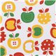 beautiful colourful apples fabric white Robert Kaufman 1
