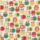 beautiful colourful apples fabric white Robert Kaufman 2