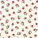 beige Kokka oxford fabric with toadstools du Japon2