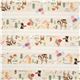 beige Bremen Town Musicians Push PIN X Kokka Fabric 3