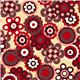 beige Kokka oxford fabric with flowers du Japon1