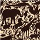 beige animal fabric with brown animals Alexander Henry USA 1