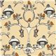 beige birch organic fabric from the USA trees & mushrooms 1