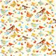 beige fabric bird flower butterfly Robert Kaufman 2