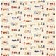 beige linen fabric robots cars by Kokka Japan 2