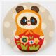 grosser Panda Matroschka Knopf brauner Kokka Stoffknopf 1