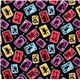 black Alice in Wonderland Kokka fabric from Japan 2