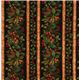 black Christmas fabric with mistletoe fir cone 2