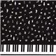 black Japanese fabric Alice in Wonderland piano 2