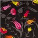 schwarzer Michael Miller Stoff Turkish Garden Blumen 1