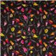 schwarzer Michael Miller Stoff Turkish Garden Blumen 2
