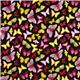 black Michael Miller fabric colourful butterflies 2