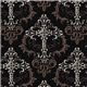 black Michael Miller fabric crosses Crosswise 1