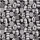 black Michael Miller fabric cups and pots 2