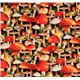 black Michael Miller fabric red fly agaric 2