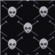 black Michael Miller fabric skulls knitting needle 1